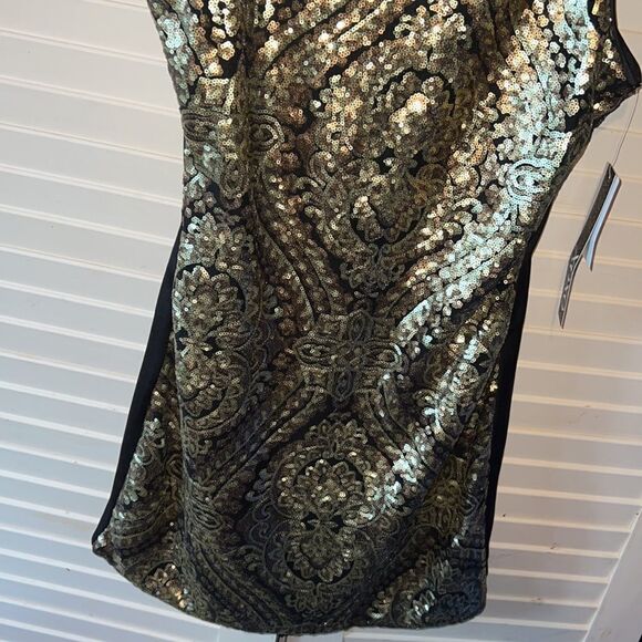 XOXO Gold sequin body con dress new with tags - Picture 7 of 7